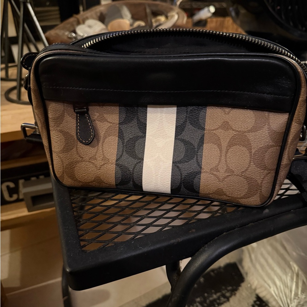 Coach Brown and Black Crossbody Bag